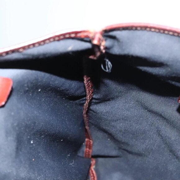 FENDI Zucca Canvas Hand Bag Brown Black Auth ep8370 - Picture 10 of 16